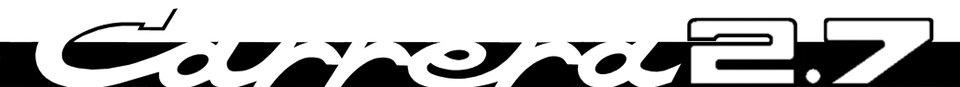 Carrera Script Ducktail Decal