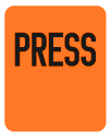 Orange PRESS Seat Belt Labels